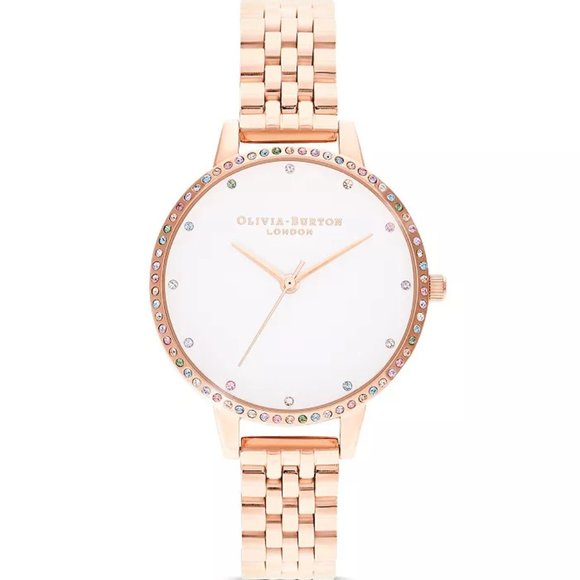 NWT Olivia Burton Women's Rainbow Watch, 34mm NO BOX - Picture 1 of 3